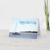 Happy Vaderdag Sail Boat met Seagull Kaart (Voorkant)