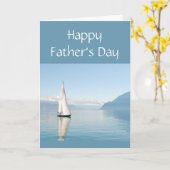 Happy Vaderdag Sailor Sailing Sailboat Kaart (Gele Bloem)