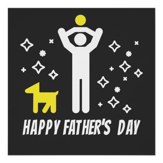 Happy Vaderdag schattig ontwerp Perfect Poster (Voorkant)