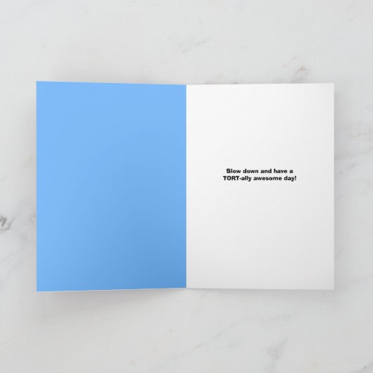 Happy Vaderdag Schattigee schildpad in Bow Stropda Feestdagen Kaart (Binnen)