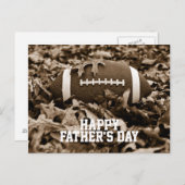 Happy Vaderdag Sepia Football Briefkaart (Voorkant / Achterkant)