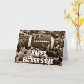 Happy Vaderdag Sepia Football Kaart (Gele Bloem)