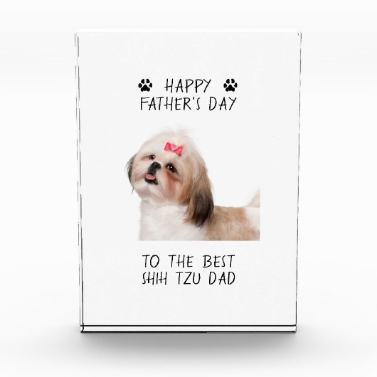Happy Vaderdag Shih Tzu Dad Custom Foto (Voorkant)
