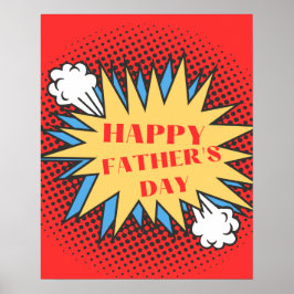 Happy Vaderdag Sign, Superheld Theme Poster