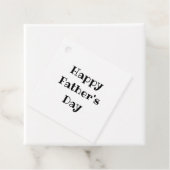 Happy Vaderdag Simple Black White Bedankjes Labels (In situ)