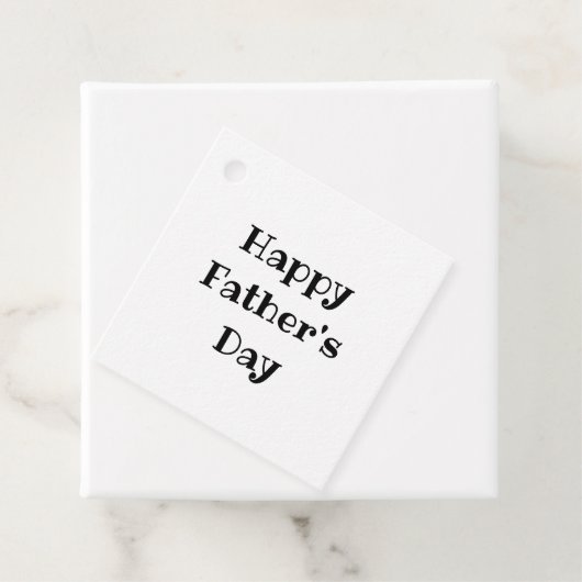 Happy Vaderdag Simple Black White Bedankjes Labels (In situ)