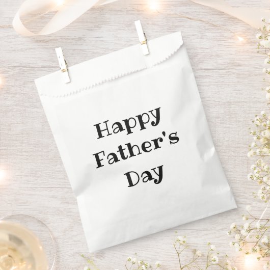 Happy Vaderdag Simple Black White Bedankzakje (Geknipt)