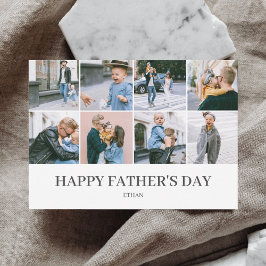 Happy Vaderdag Simple Elegant-foto Feestdagenkaart