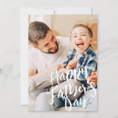 Happy Vaderdag Simple Modern Custom Photo Feestdagenkaart (Voorkant)