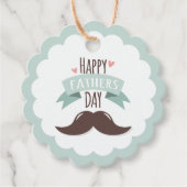 Happy vaderdag - snor bedankjes labels (Voorkant)