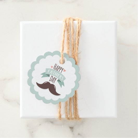 Happy vaderdag - snor bedankjes labels (In situ)