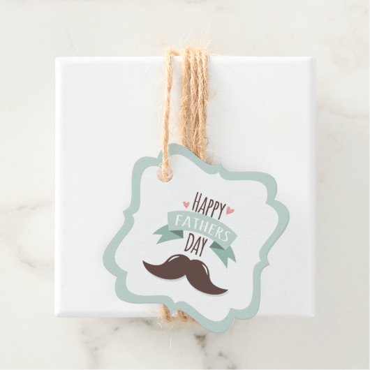 Happy vaderdag - snor bedankjes labels (In situ)