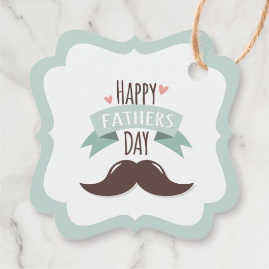 Happy vaderdag - snor bedankjes labels (Achterkant)