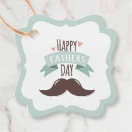 Happy vaderdag - snor bedankjes labels