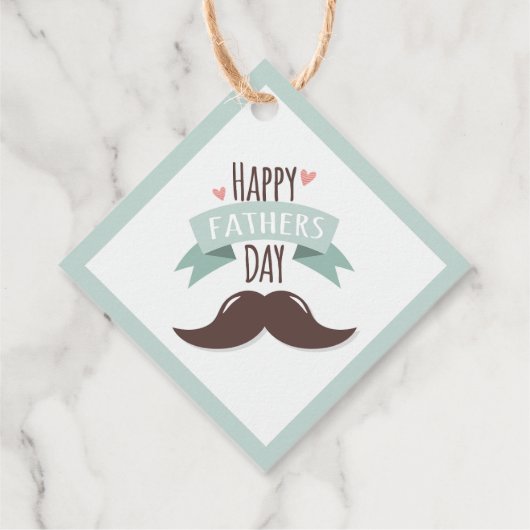 Happy vaderdag - snor bedankjes labels (Achterkant)