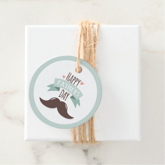 Happy vaderdag - snor bedankjes labels (In situ)