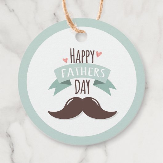 Happy vaderdag - snor bedankjes labels (Achterkant)