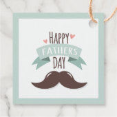 Happy vaderdag - snor bedankjes labels (Achterkant)