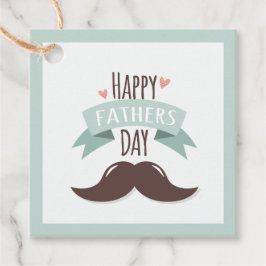 Happy vaderdag - snor bedankjes labels