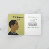 Happy Vaderdag Son African American Kaart (Binnen)