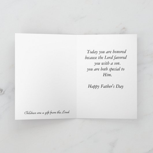 Happy Vaderdag Son Kaart (Binnen)