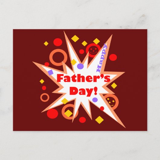 Happy Vaderdag Splash Briefkaart (Voorkant)