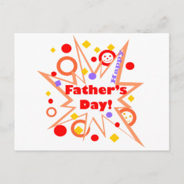Happy Vaderdag Splash Briefkaart