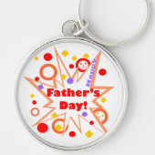 Happy Vaderdag Splash Sleutelhanger (Voorkant)