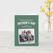 Happy Vaderdag sportief een foto groen Kaart (Gele Bloem)