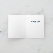 Happy Vaderdag sporty one foto marineblauw Kaart (Binnen)