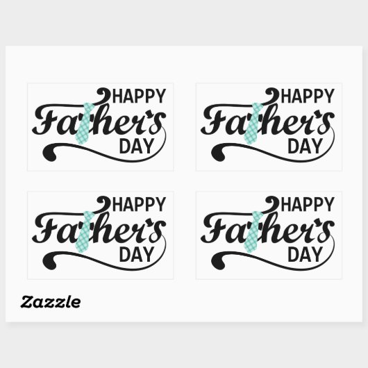 Happy Vaderdag Square Sticker (Vel)