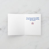 Happy Vaderdag Stars en Stripes (4,5x6) Kaart (Binnen)