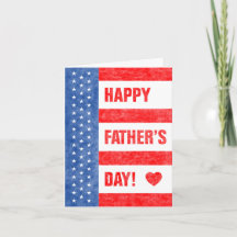 Happy Vaderdag Stars en Stripes (4,5x6)