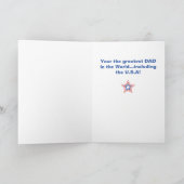 Happy Vaderdag Stars en Stripes (5 x 7) Kaart (Binnen)