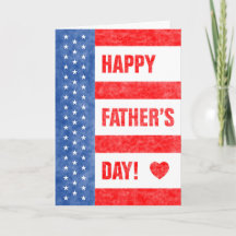Happy Vaderdag Stars en Stripes (5 x 7)