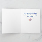 Happy Vaderdag Stars en Stripes (8,5x11) Kaart (Binnen)