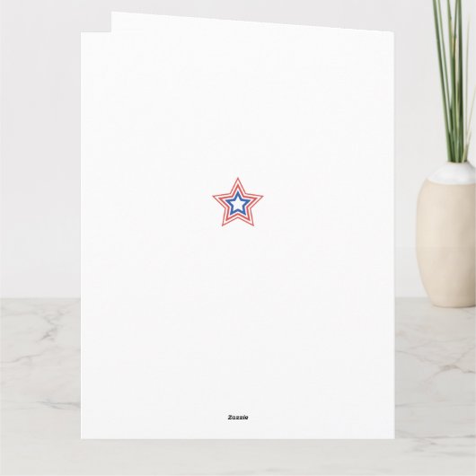 Happy Vaderdag Stars en Stripes (8,5x11) Kaart (Achterkant)