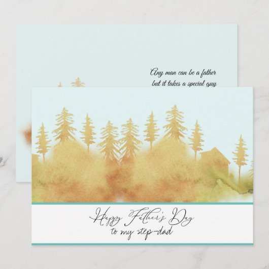 Happy Vaderdag Step-Dad Kaart (Voorkant / Achterkant)