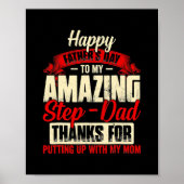 Happy vaderdag step dad poster (Voorkant)