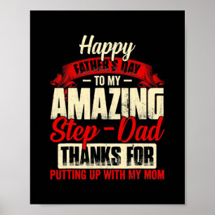 Happy vaderdag step dad poster