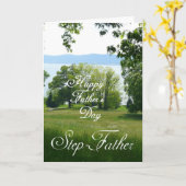 Happy Vaderdag Step-Father-Landscape Kaart (Gele Bloem)