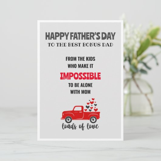 Happy Vaderdag step pa grappige leuke kaart kinder (Staand voorkant)