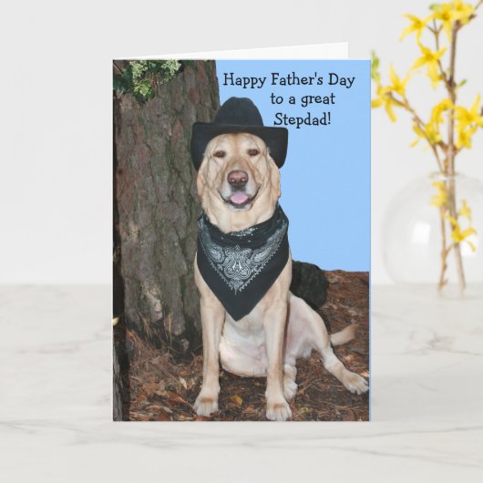 Happy Vaderdag Stepdad Kaart (Gele Bloem)