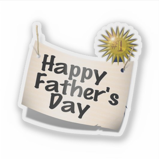 Happy Vaderdag Sticker (Voorkant)