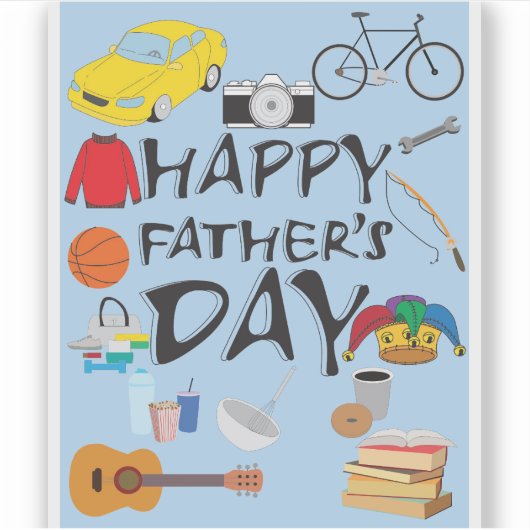 Happy Vaderdag Sticker (Voorkant)