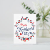 Happy Vaderdag Sticker Briefkaart (Staand voorkant)