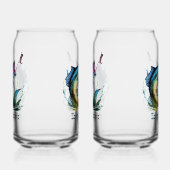 Happy Vaderdag Striking Fish Blikvorm Glas (Links)