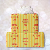 Happy Vaderdag Stripe Cadeaupapier