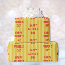 Happy Vaderdag Stripe Cadeaupapier
