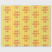 Happy Vaderdag Stripe Cadeaupapier (Vlak)